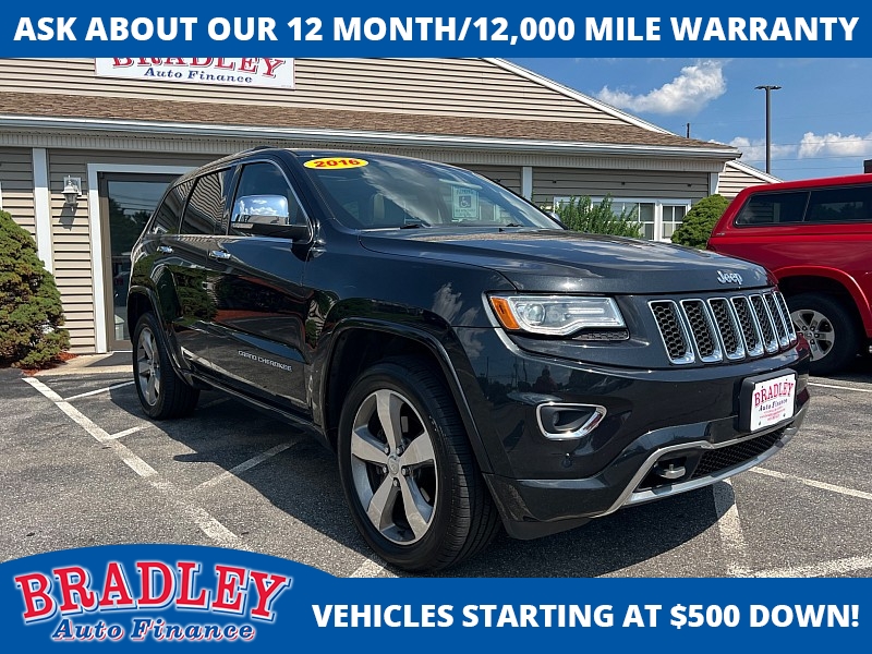 Used 2016  Jeep Grand Cherokee 4d SUV 4WD Overland at Bradley Auto Finance near Hudson, NH