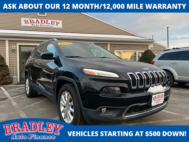 Used 2015  Jeep Cherokee 4d SUV 4WD Limited V6 at Bradley Auto Finance near Hudson&comma; NH