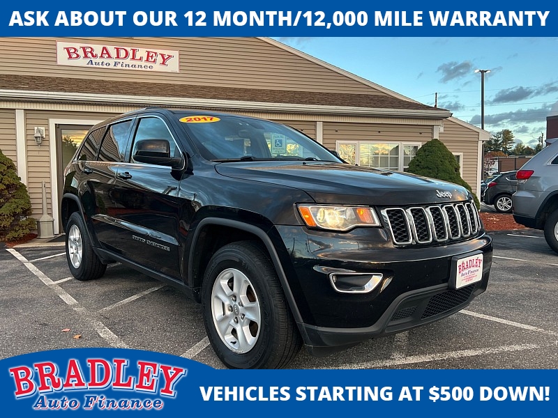 Used 2017  Jeep Grand Cherokee 4d SUV 4WD Laredo at Bradley Auto Finance near Hudson, NH