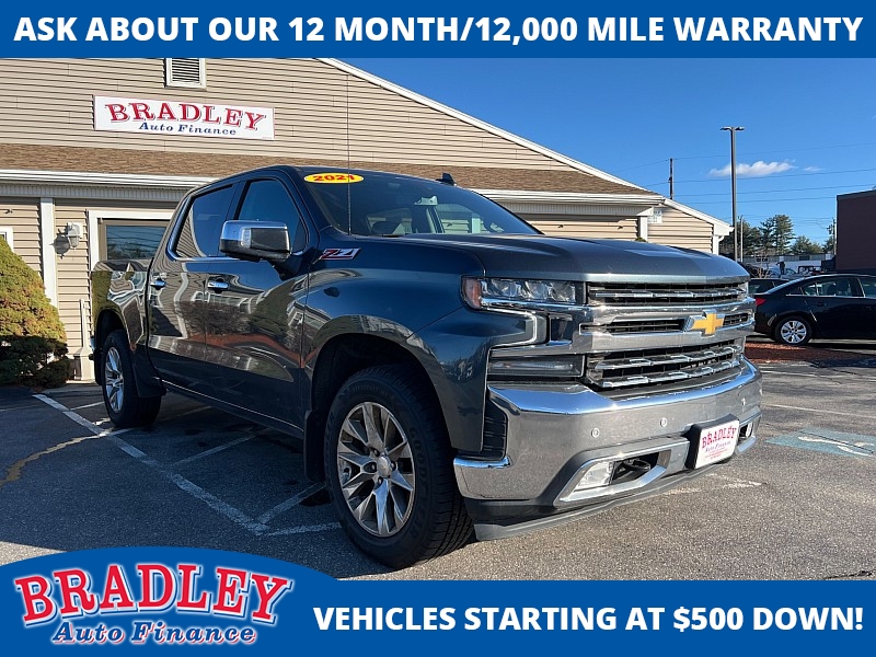 Used 2021  Chevrolet Silverado 1500 4WD Crew Cab 147" LTZ at Bradley Auto Finance near Hudson, NH