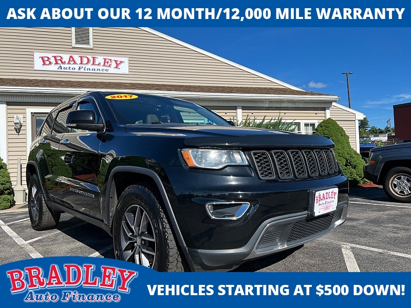 Used 2017  Jeep Grand Cherokee 4d SUV 4WD Limited at Bradley Auto Finance near Hudson, NH