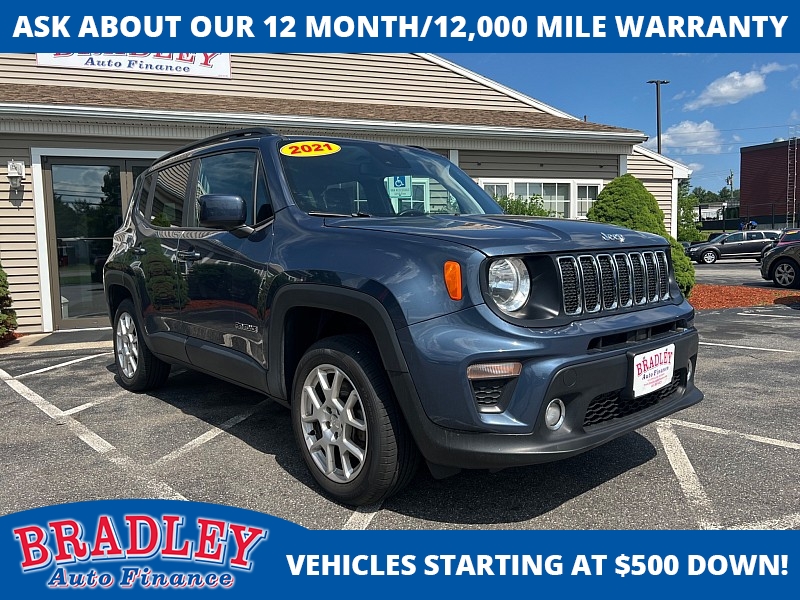 Used 2021 Jeep Renegade Latitude 4x4 at Bradley Auto Finance near Hudson, NH