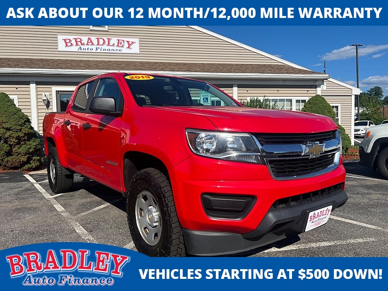 Used 2019 Chevrolet Colorado 4WD Crew Cab WT at Bradley Auto Finance near Hudson, NH