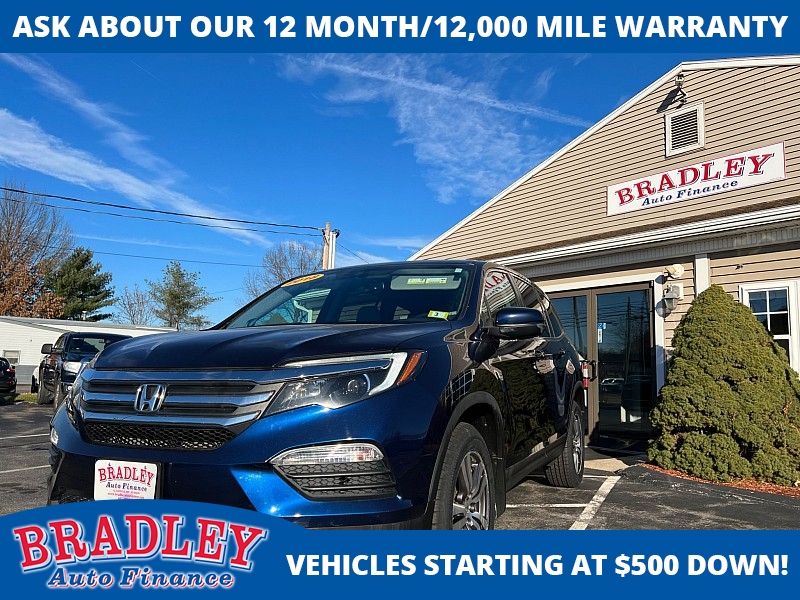 Used 2018  Honda Pilot 4d SUV AWD EX-L at Bradley Auto Finance near Hudson, NH