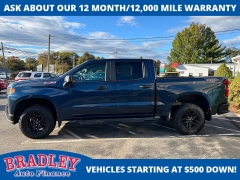 Used 2019 Chevrolet Silverado 1500 4WD Crew Cab Custom Trail Boss at Bradley Auto Finance near Hudson, NH