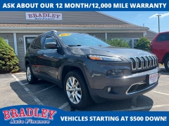 Used 2014 Jeep Cherokee 4d SUV 4WD Limited V6 at Bradley Auto Finance near Hudson, NH