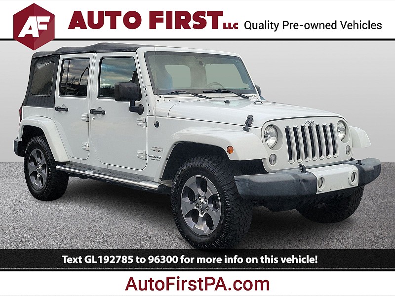 Used 2016  Jeep Wrangler Unlimited 4d Convertible Sahara at Auto First near Mechanicsburg, PA