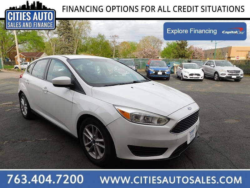 Used 2018  Ford Focus 4d Hatchback SE at Cities Auto Sales near Crystal, MN