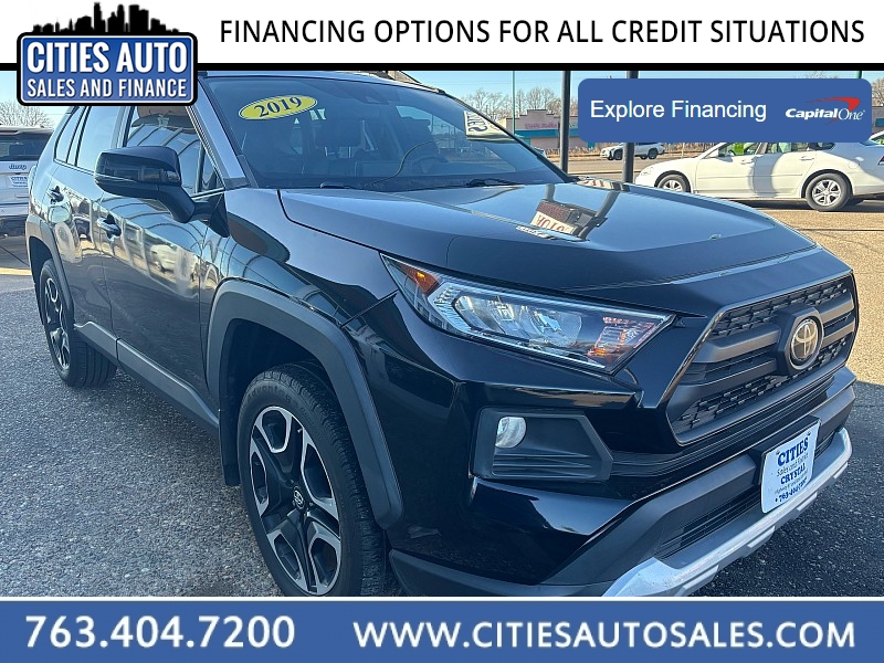 Used 2019  Toyota RAV4 4d SUV AWD Adventure at Cities Auto Sales near Crystal, MN