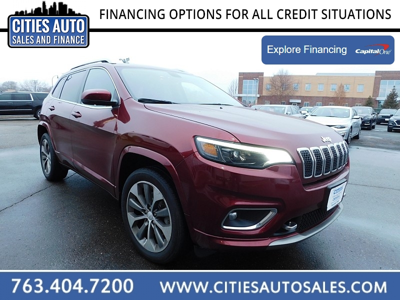 Used 2019  Jeep Cherokee 4d SUV 4WD Overland 3.2L at Cities Auto Sales near Crystal, MN