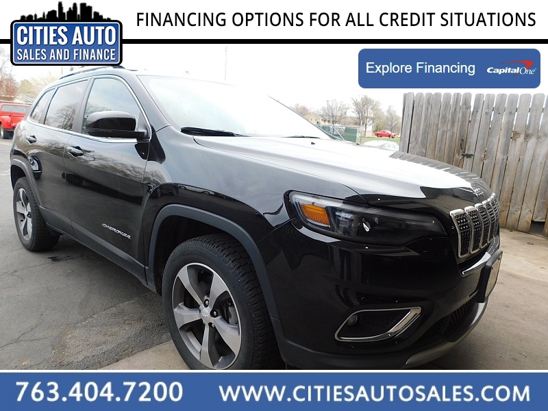 Used 2019  Jeep Cherokee 4d SUV 4WD Limited 3.2L at Cities Auto Sales near Crystal, MN