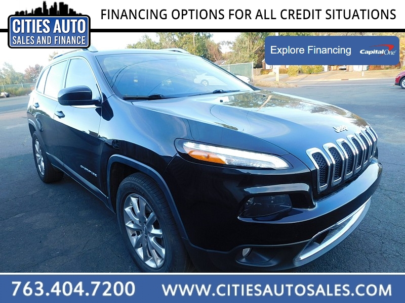 Used 2015  Jeep Cherokee 4d SUV 4WD Limited V6 at Cities Auto Sales near Crystal, MN