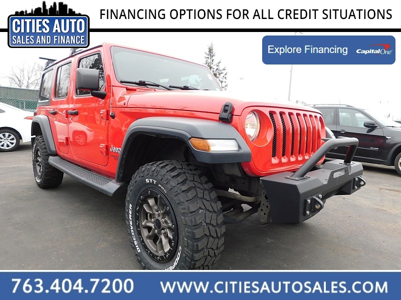 Used 2018  Jeep Wrangler Unlimited 4d SUV 4WD Sport S at Cities Auto Sales near Crystal, MN