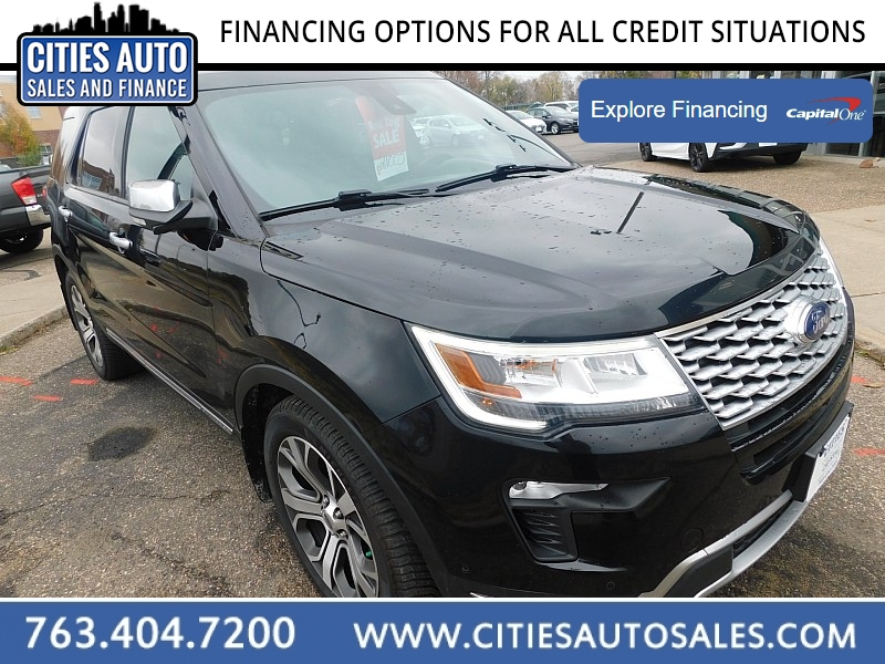 Used 2018  Ford Explorer 4d SUV 4WD Platinum at Cities Auto Sales near Crystal, MN