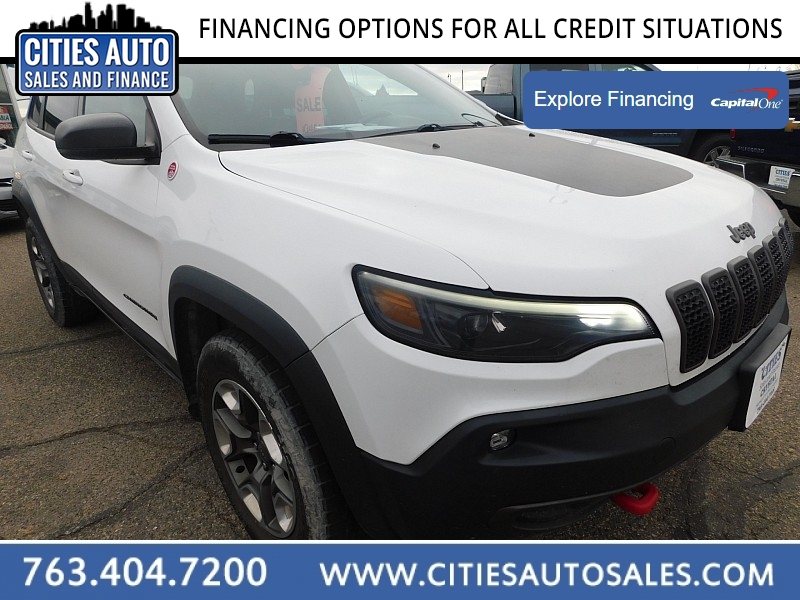 Used 2019  Jeep Cherokee 4d SUV 4WD Trailhawk 3.2L at Cities Auto Sales near Crystal, MN