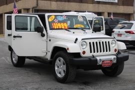 Used 2010  Jeep Wrangler Unlimited 4d Convertible 4WD Sahara at Warner Motors near East Orange&comma; NJ