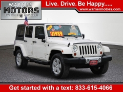 Used 2010  Jeep Wrangler Unlimited 4d Convertible 4WD Sahara at Warner Motors near East Orange&comma; NJ