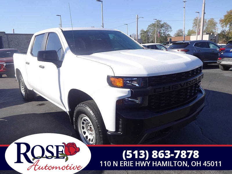 Used 2021  Chevrolet Silverado 1500 4WD Crew Cab 147" Work Truck at Rose Automotive near Hamilton, OH