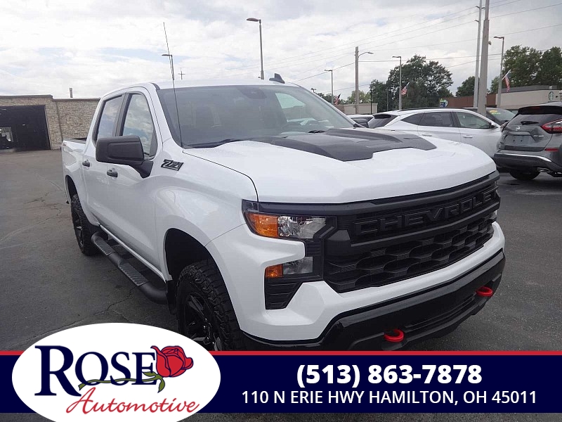 Used 2023 Chevrolet Silverado 1500 4WD Crew Cab 147" Custom Trail Boss at Rose Automotive near Hamilton, OH