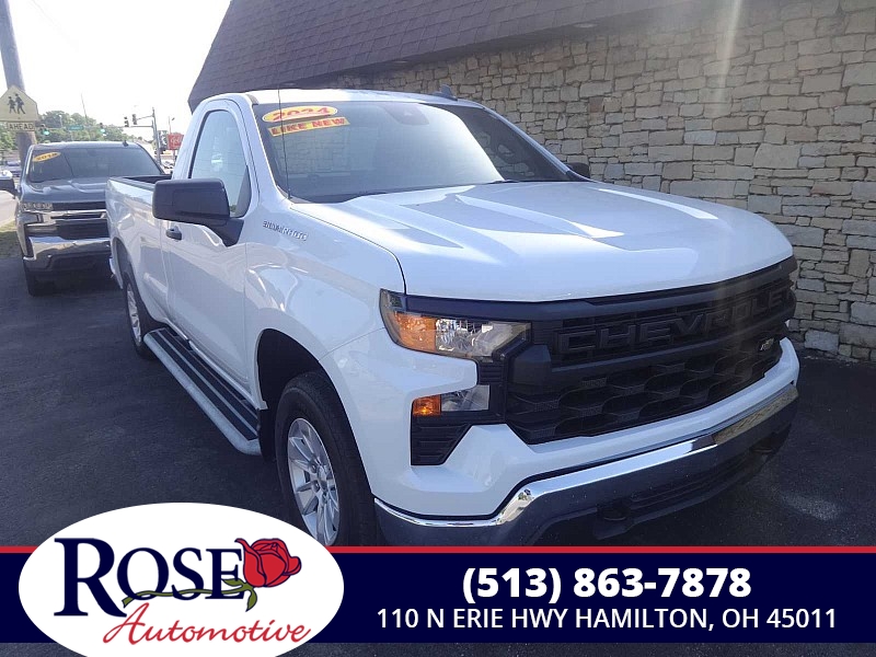 Used 2024 Chevrolet Silverado 1500 2WD Reg Cab 140" Work Truck at Rose Automotive near Hamilton, OH