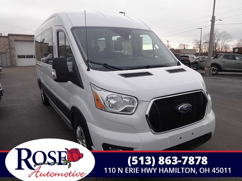 Used 2022  Ford Transit Passenger Wagon T-350 148" Med Roof XLT RWD at Rose Automotive near Hamilton, OH