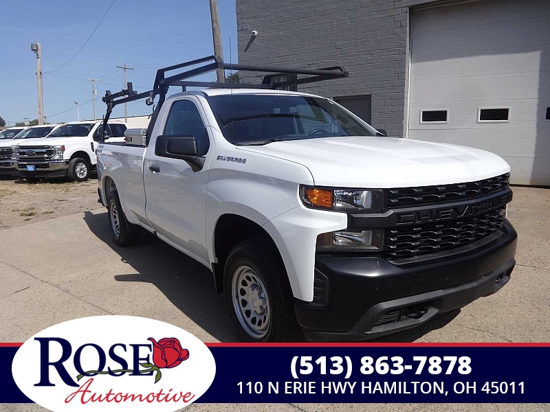 Used 2019  Chevrolet Silverado 1500 4WD Reg Cab Work Truck Longbed at Rose Automotive near Hamilton, OH