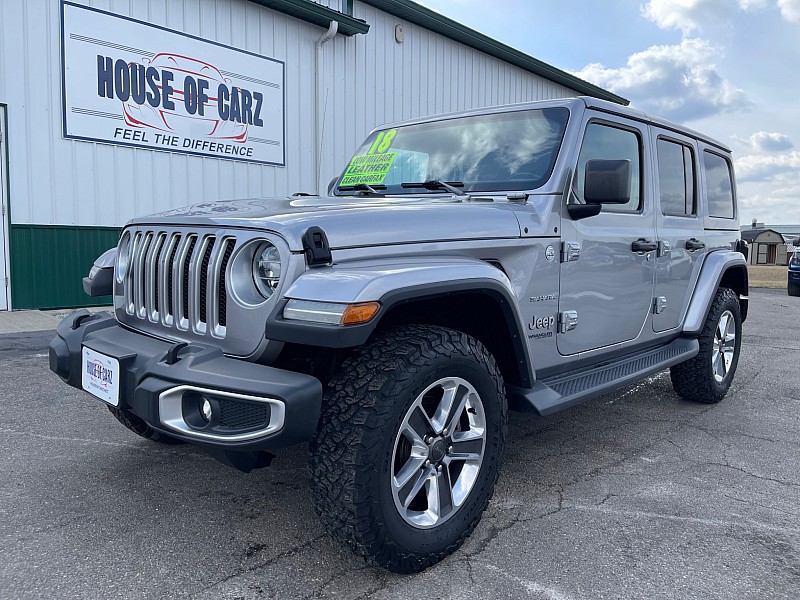 Used 2018  Jeep Wrangler Unlimited 4d SUV 4WD Sahara at House of Carz near Rochester, IN