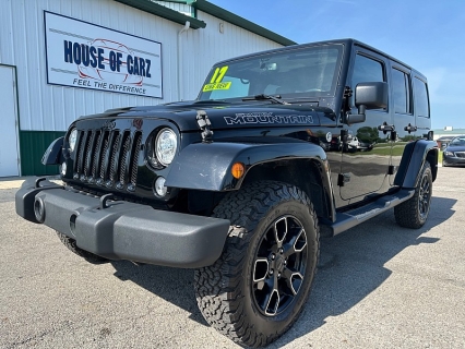 Used 2017 Jeep Wrangler Unlimited 4d Convertible Sahara Smoky Mountain at House of Carz near Rochester, IN