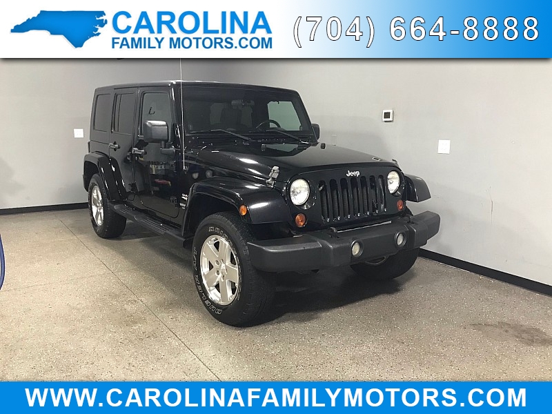 Used 2009  Jeep Wrangler Unlimited 4d Convertible 4WD Sahara at Carolina Family Motors near Mooresville, NC