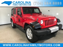  2012 Jeep Wrangler Unlimited 4d Convertible Sahara at Carolina Family Motors near Mooresville, NC