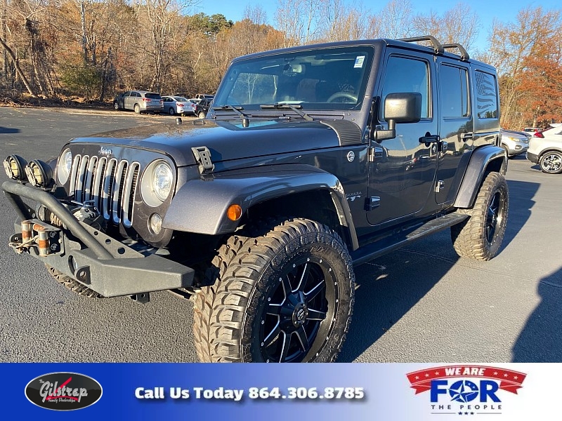 Used 2017  Jeep Wrangler Unlimited 4d Convertible Sahara at The Gilstrap Family Dealerships near Easley, SC