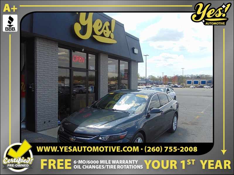 Used 2018  Chevrolet Malibu 4d Sedan LT at Yes Automotive near Fort Wayne, IN