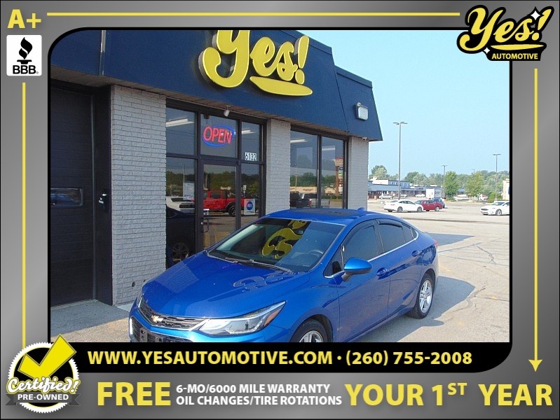 Used 2018 Chevrolet Cruze 4d Sedan LT Auto at Yes Automotive near Fort Wayne, IN