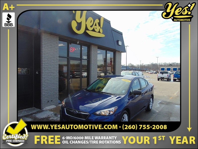 Used 2018  Subaru Impreza 4d Sedan 2.0i CVT at Yes Automotive near Fort Wayne, IN