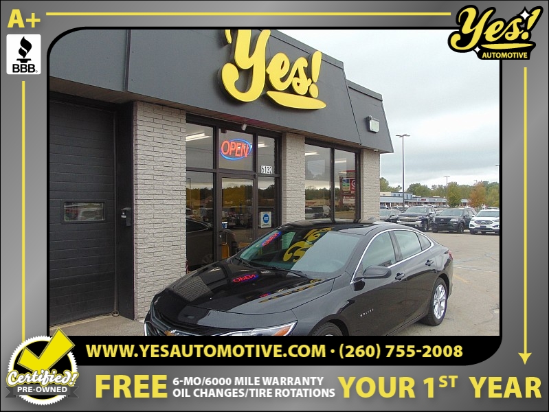 Used 2021  Chevrolet Malibu 4dr Sdn LT at Yes Automotive near Fort Wayne, IN