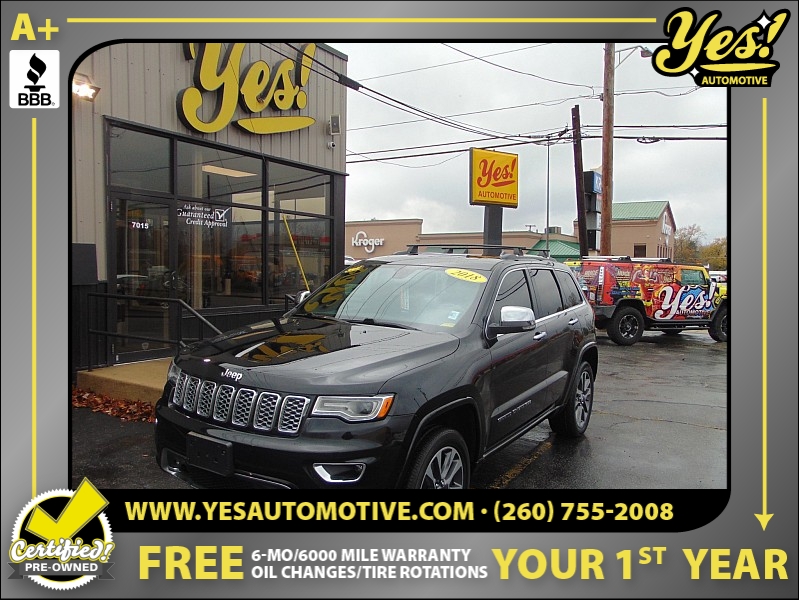 Used 2018  Jeep Grand Cherokee 4d SUV 4WD Overland V6 at Yes Automotive near Fort Wayne, IN