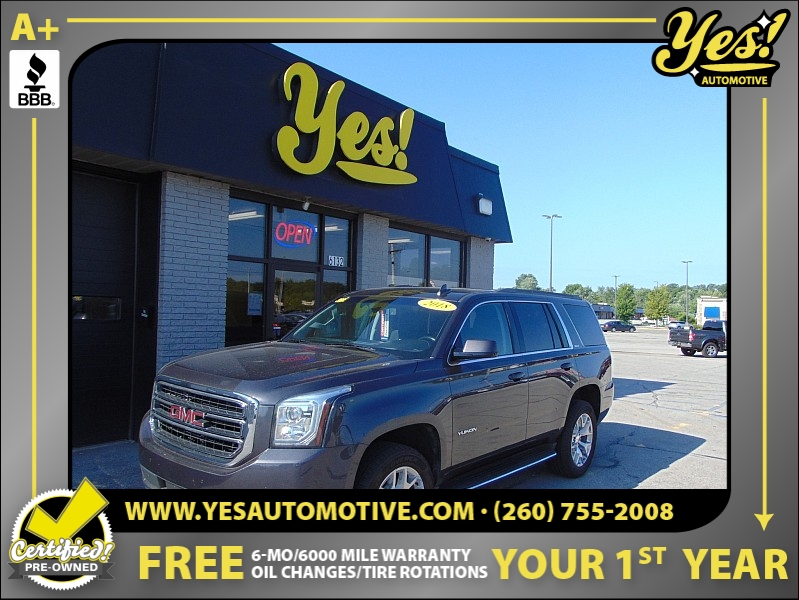 Used 2018  GMC Yukon 4d SUV 4WD SLT Standard Edition at Yes Automotive near Fort Wayne, IN