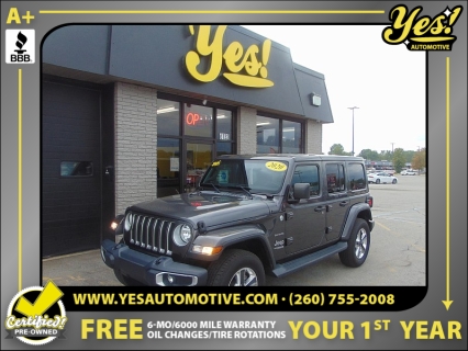 Used 2020 Jeep Wrangler Unlimited 4d SUV 4WD Sahara Altitude at Yes Automotive near Fort Wayne, IN