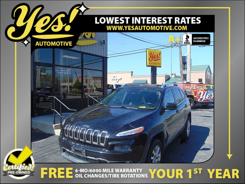 Used 2014  Jeep Cherokee 4d SUV 4WD Limited V6 at Yes Automotive near Fort Wayne, IN