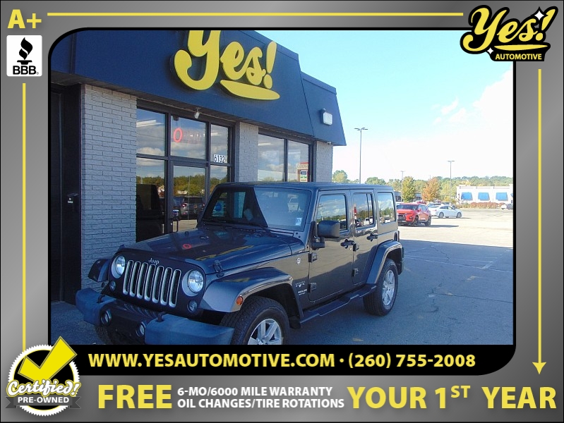 Used 2016  Jeep Wrangler Unlimited 4d Convertible Sahara at Yes Automotive near Fort Wayne, IN