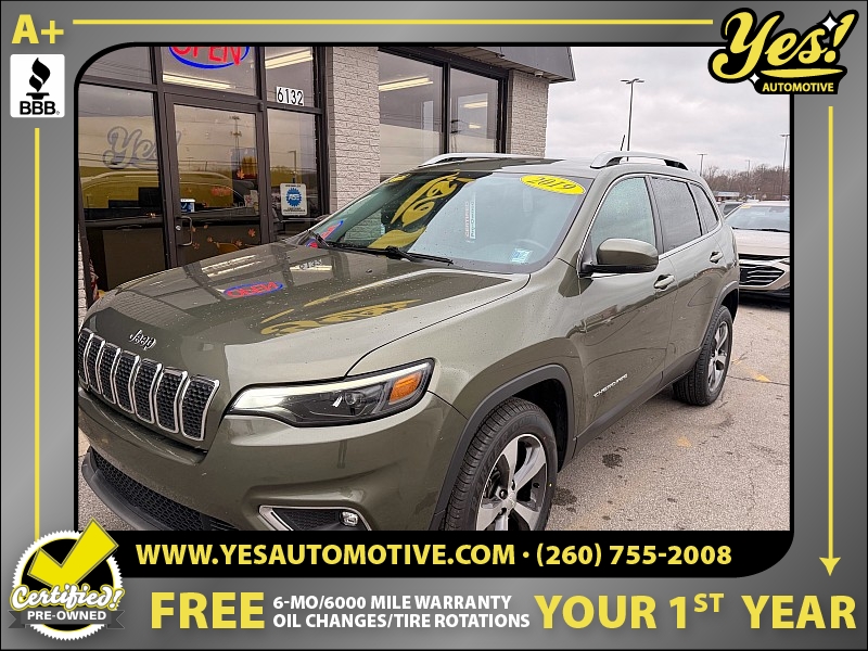 Used 2019  Jeep Cherokee 4d SUV 4WD Limited 3.2L at Yes Automotive near Fort Wayne, IN