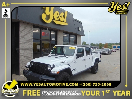 Used 2022 Jeep Gladiator Willys Sport 4x4 at Yes Automotive near Fort Wayne, IN