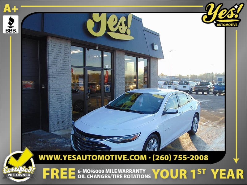 Used 2022  Chevrolet Malibu 4dr Sdn LT at Yes Automotive near Fort Wayne, IN