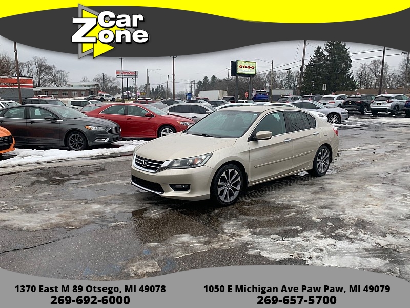 Used 2014  Honda Accord Sedan 4d Sport CVT at Car Zone Sales near Otsego&comma; MI