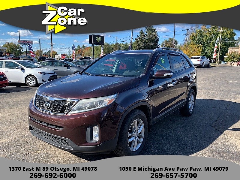 Used 2014  Kia Sorento 4d SUV FWD LX at Car Zone Sales near Otsego, MI