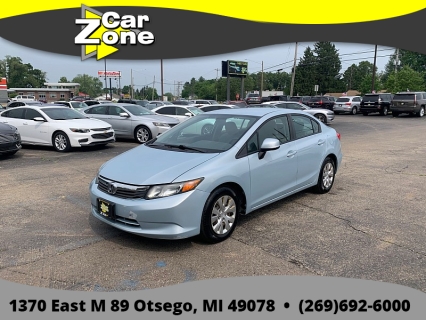 Used 2012 Honda Civic Sedan 4d LX Auto at Car Zone Sales near Otsego, MI