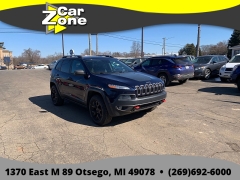 Used 2015  Jeep Cherokee 4d SUV 4WD Trailhawk V6 at Car Zone Sales near Otsego&comma; MI