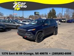 Used 2015  Jeep Cherokee 4d SUV 4WD Trailhawk V6 at Car Zone Sales near Otsego&comma; MI