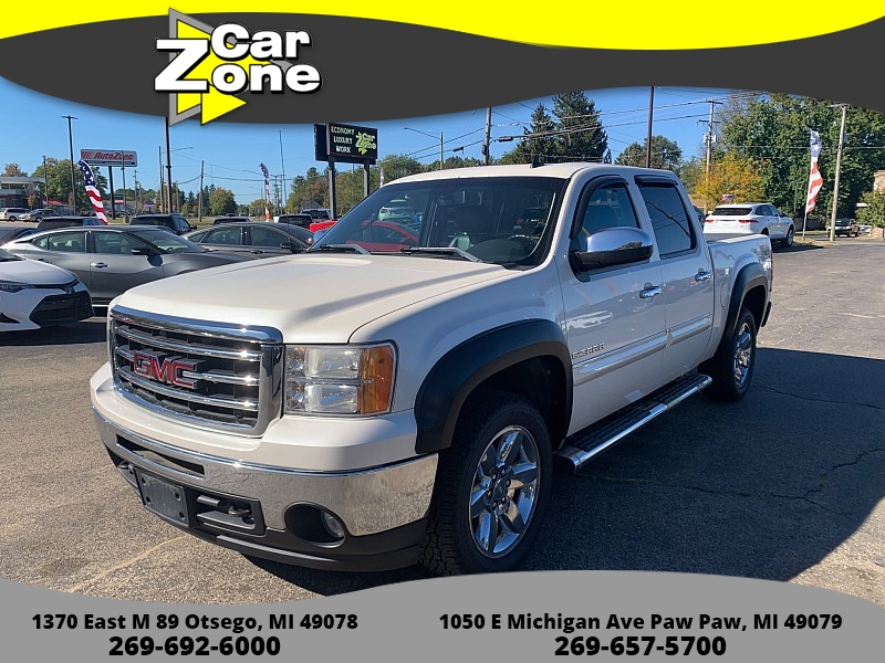 Used 2012  GMC Sierra 1500 4WD Crew Cab SLT at Car Zone Sales near Otsego, MI