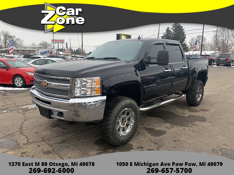 Used 2013  Chevrolet Silverado 1500 4WD Crew Cab 143.5" LT at Car Zone Sales near Otsego, MI